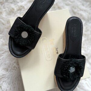 Cute Coach Black Sandals